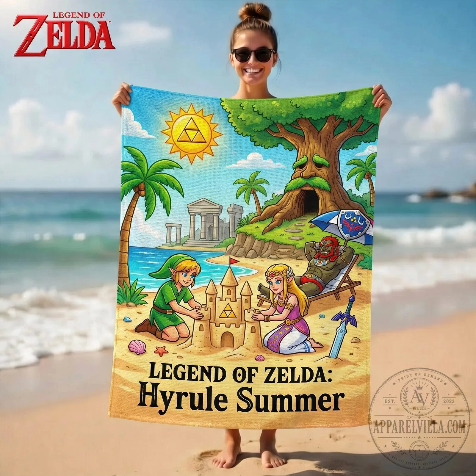 The Legend of Zelda Adventure Awaits Beach Towel 12 The Legend of Zelda Adventure Awaits Beach Towel