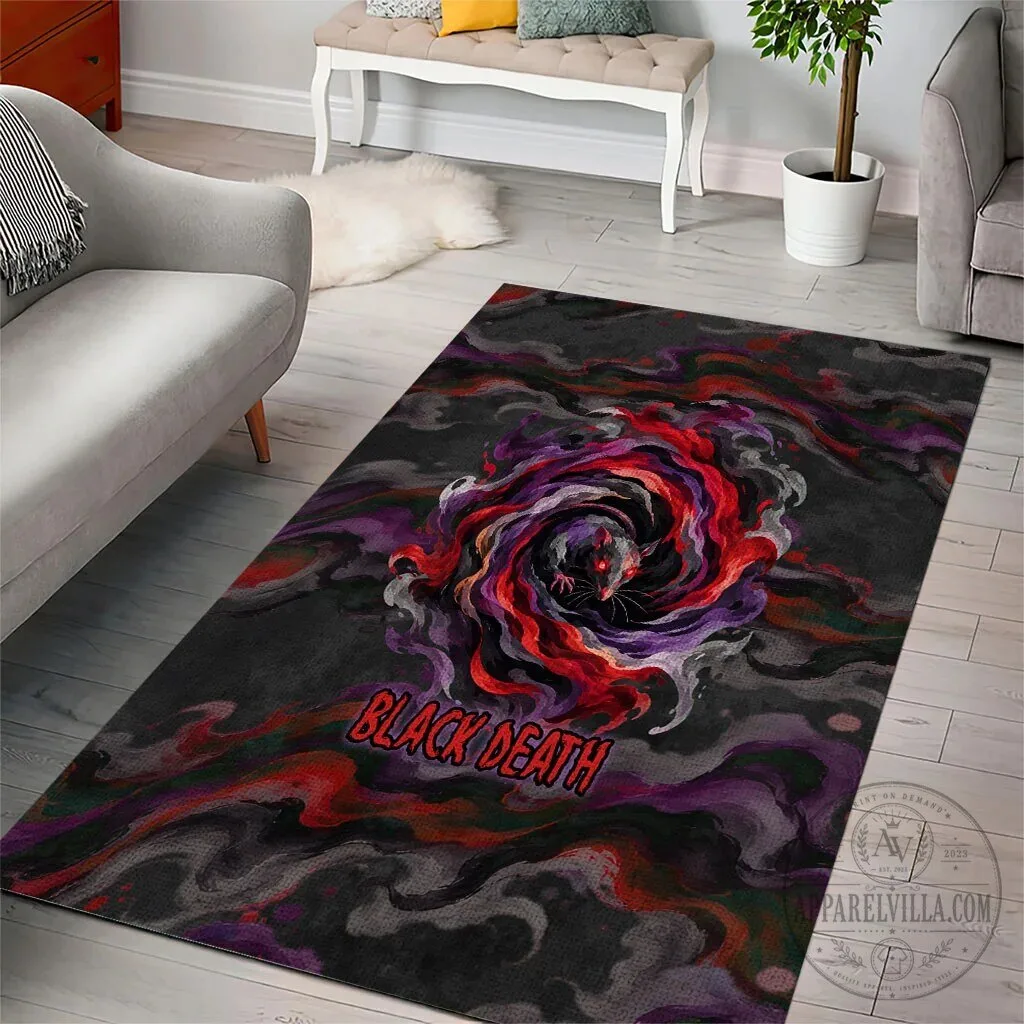 Black Death Plague Doctor Rat Horror Gothic Fantasy Area Rug 10 Black Death Plague Doctor Rat Horror Gothic Fantasy Area Rug