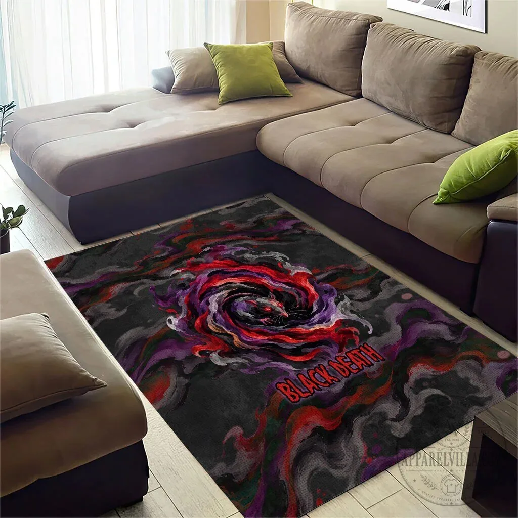 Black Death Plague Doctor Rat Horror Gothic Fantasy Area Rug 11 Black Death Plague Doctor Rat Horror Gothic Fantasy Area Rug