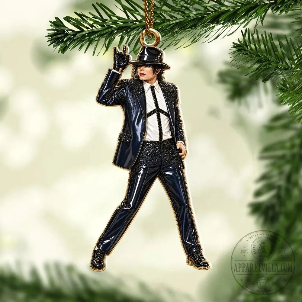 Michael Jackson Smooth Criminal King of Pop Christmas Tree Ornament