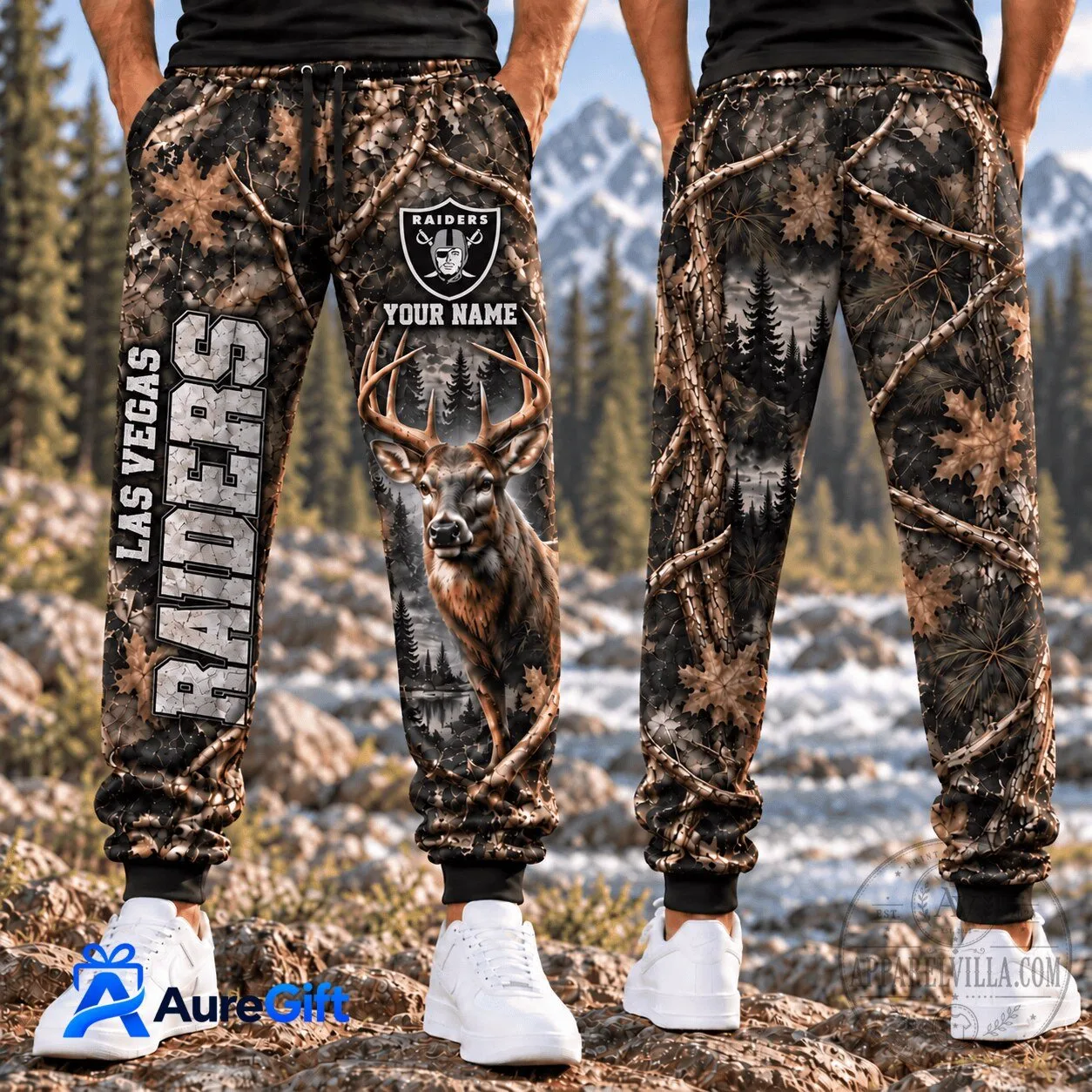Las Vegas Raiders Hunting Camouflage Deer Personalized Jogger Pants