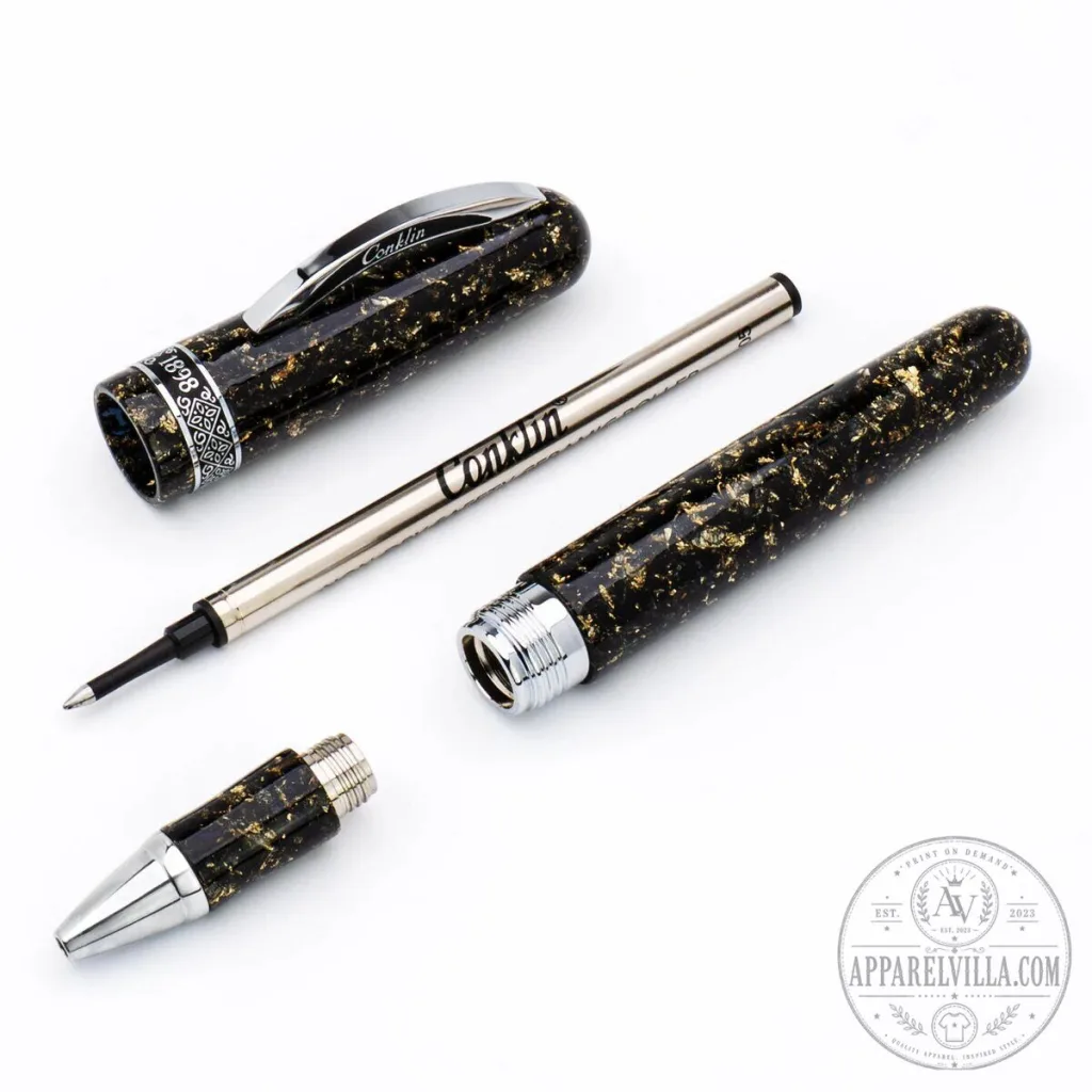 Conklin 1898 Collection Solaris Black Rollerball Pen with Chrome Trim