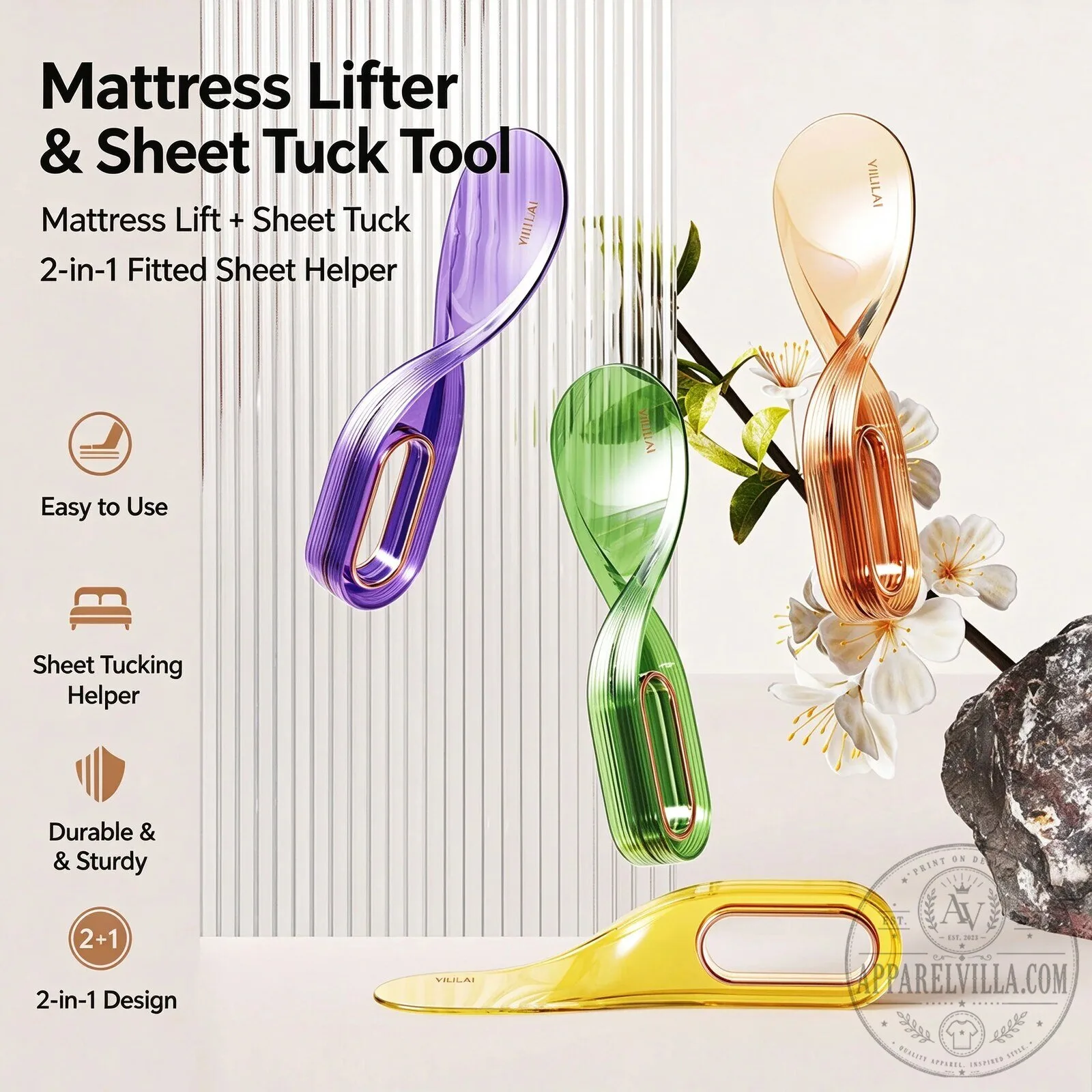 Mattress Lifter and Sheet Tuck Tool for Easy Bed Making
