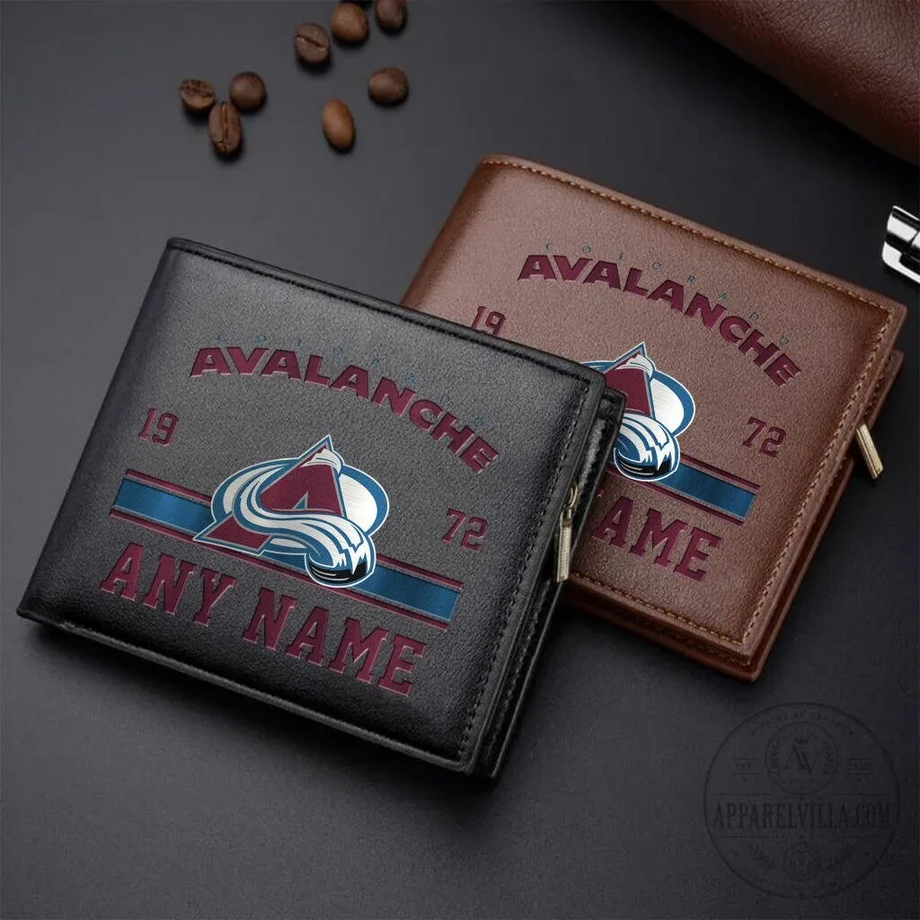 Colorado Avalanche Personalized Custom Name NHL Hockey Team Wallet