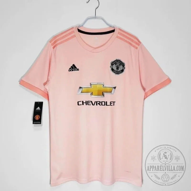 Manchester United 2018-2019 Away Kit Pink Football Jersey