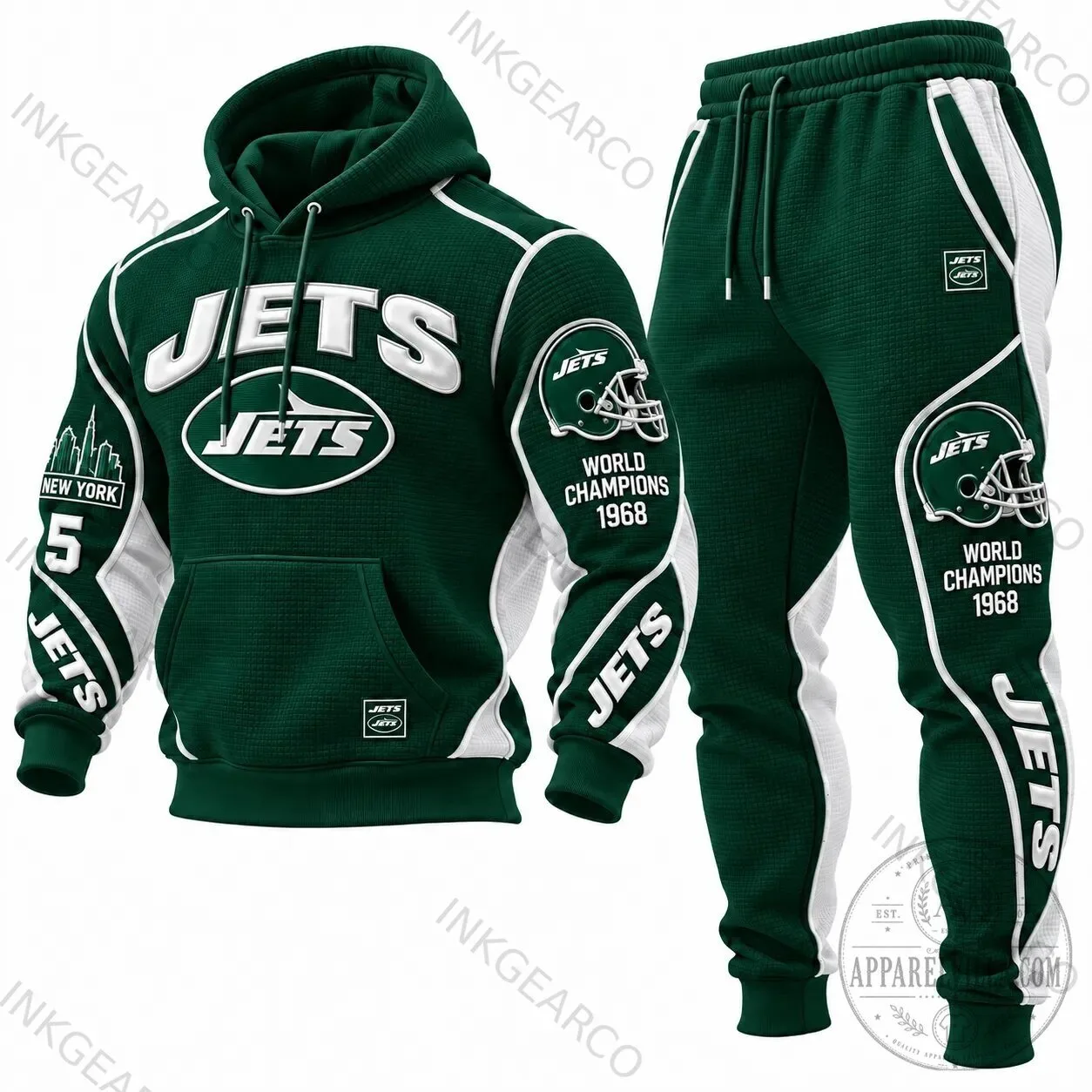 New York Jets Football Team World Champions 1968 Hoodie