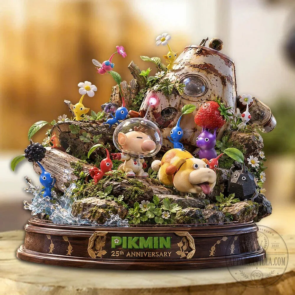 Olimar and Pikmin Characters Diorama Figurine for the 25th Anniversary of Pikmin