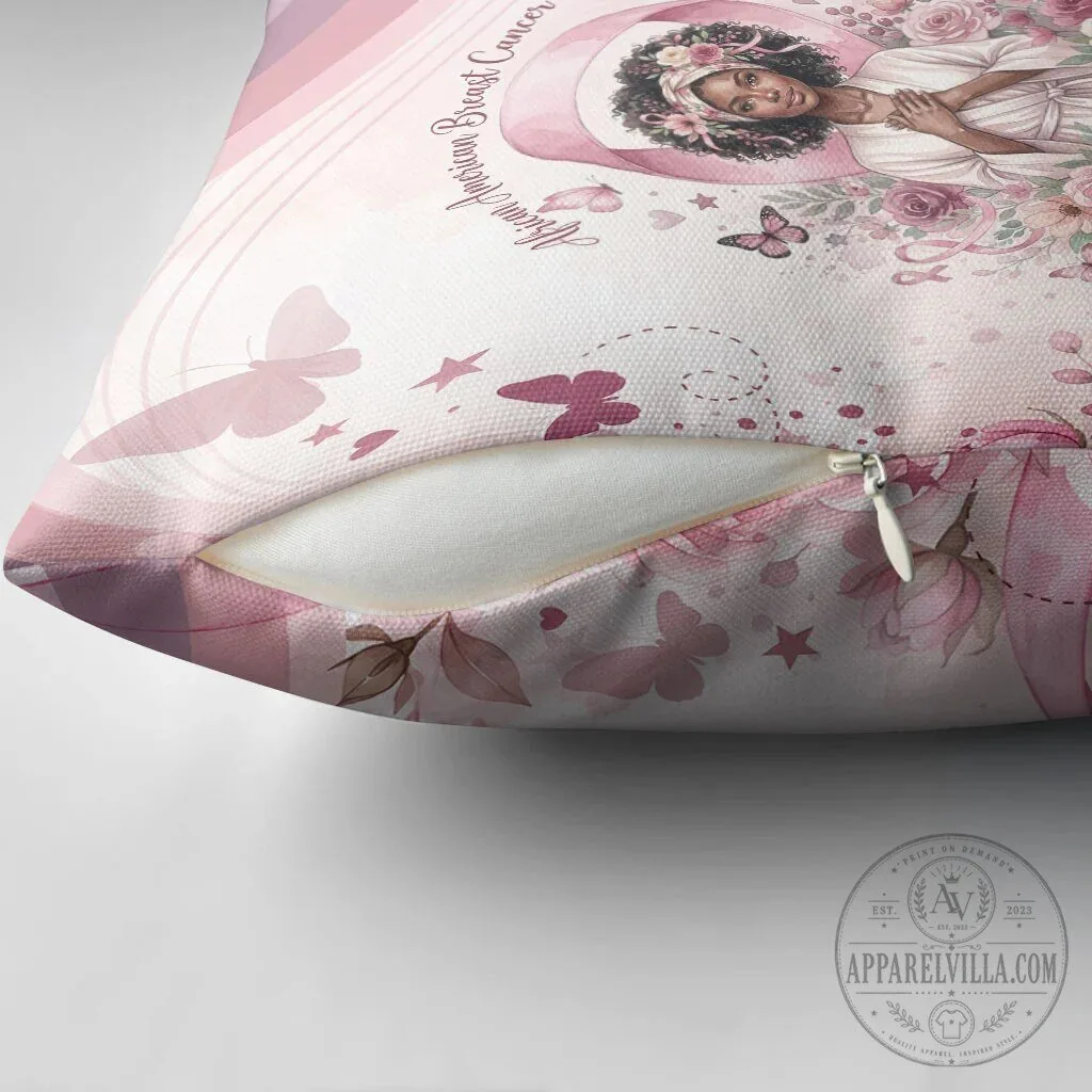 African American Breast Cancer Warrior Hope in Bloom Strength in Every Step Pillow 11 African American Breast Cancer Warrior Hope in Bloom Strength in Every Step Pillow