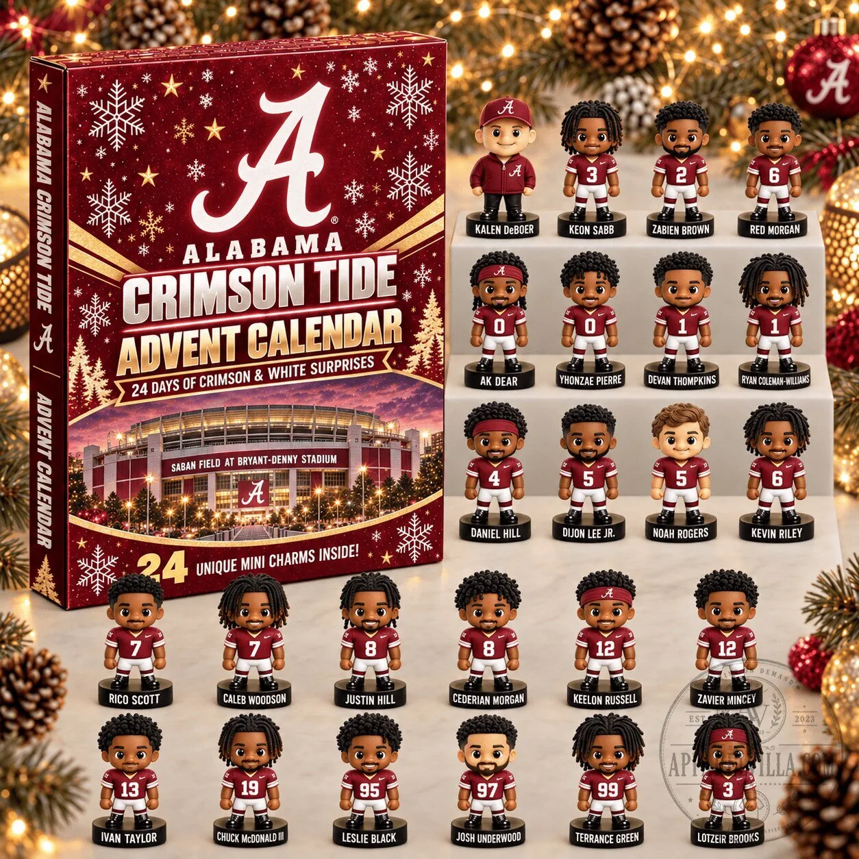Alabama Crimson Tide Football Player Figurines Advent Calendar