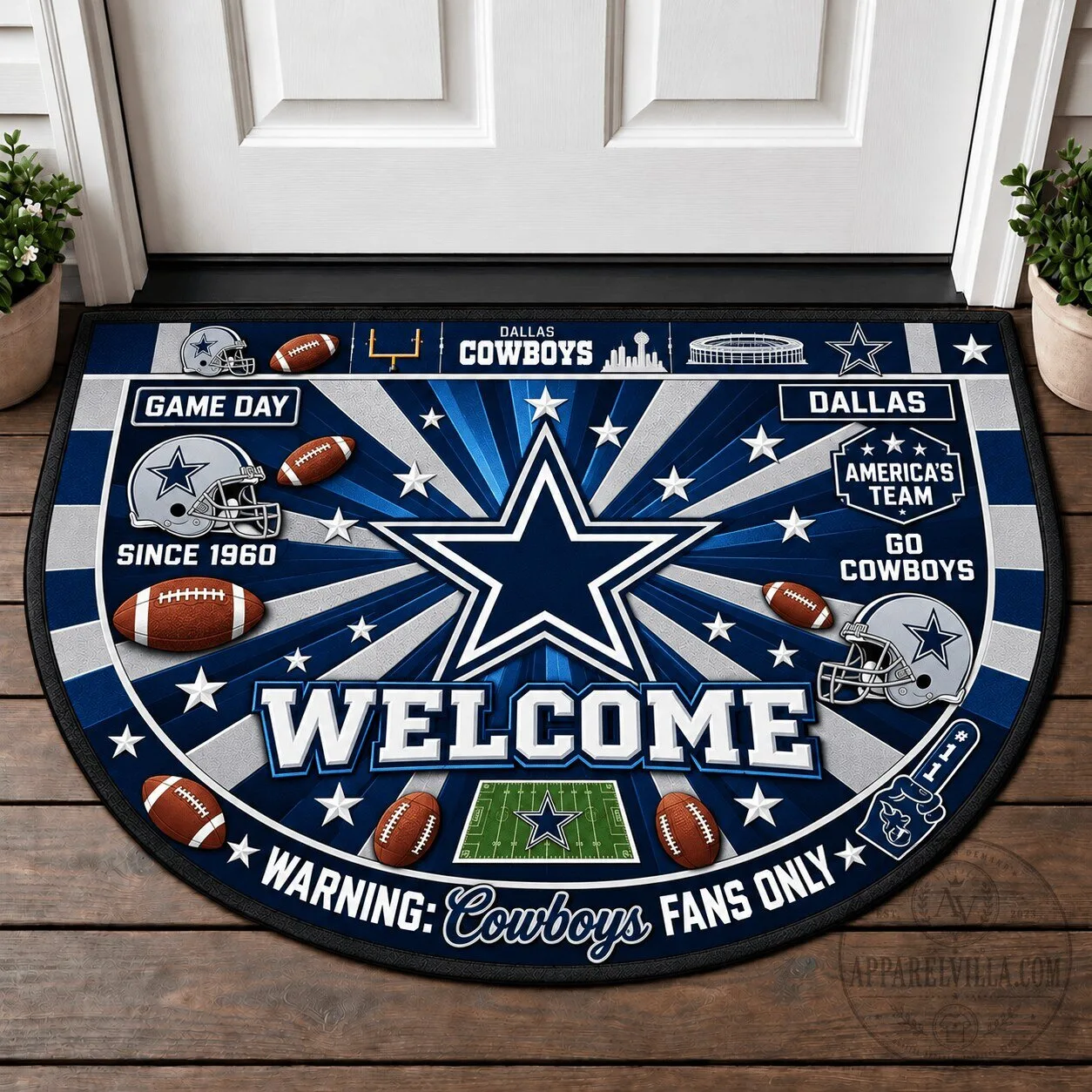 Dallas Cowboys NFL Welcome Doormat for Football Fans