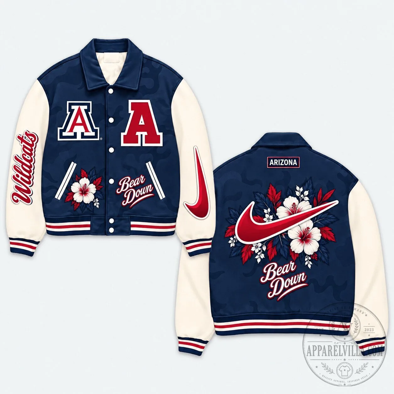 Arizona Wildcats Nike Bear Down Floral Varsity Jacket
