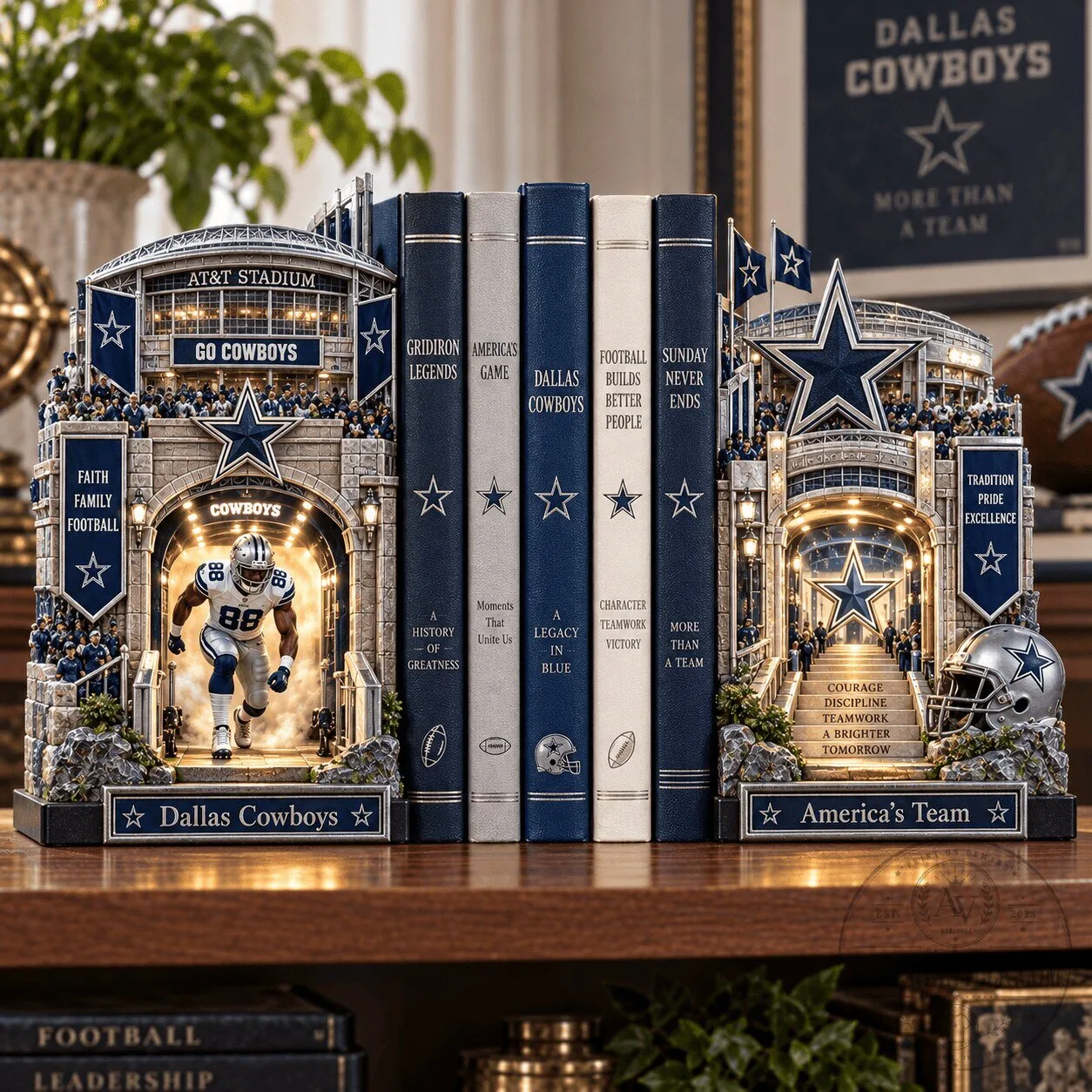 Dallas Cowboys AT&T Stadium Football Legends Collector Edition Bookends