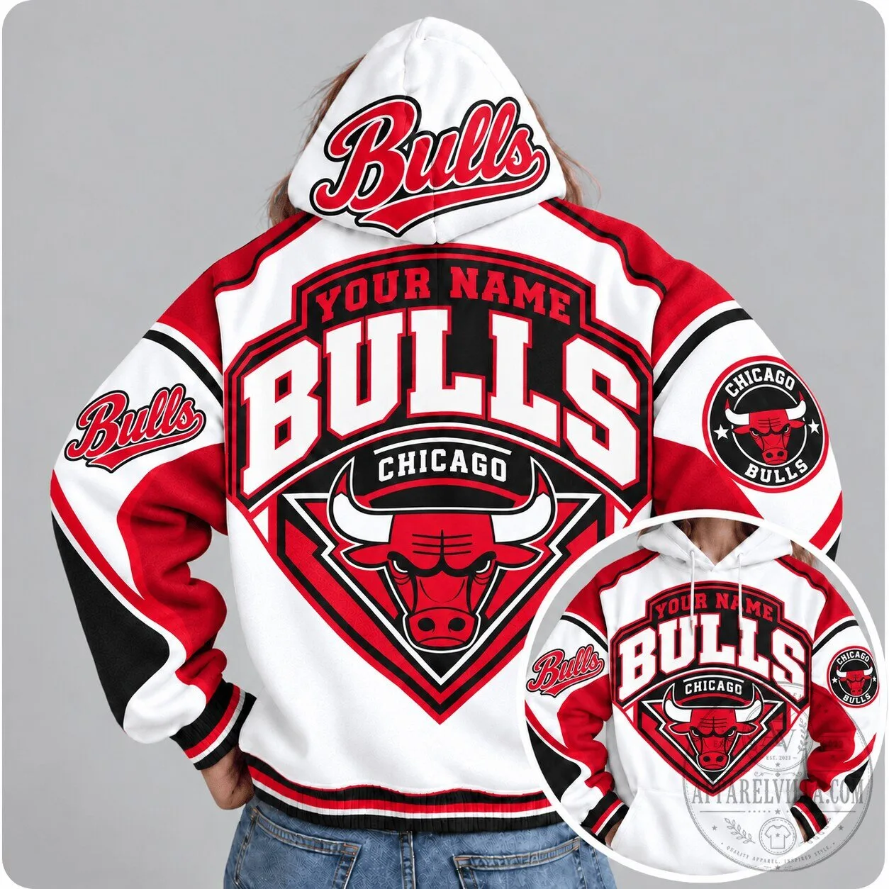 Chicago Bulls Personalized Basketball Team Hoodie 5 Chicago Bulls Personalized Basketball Team Hoodie