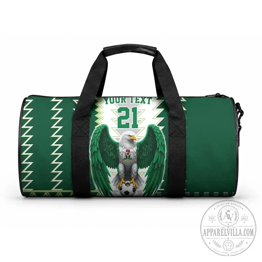 Nigeria Football Team Green Eagle Duffle Bag with Custom Text