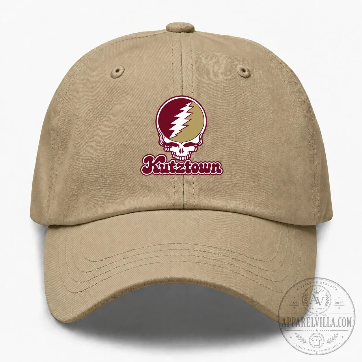 Kutztown University Grateful Dead Steal Your Face Embroidered Baseball Cap Hat