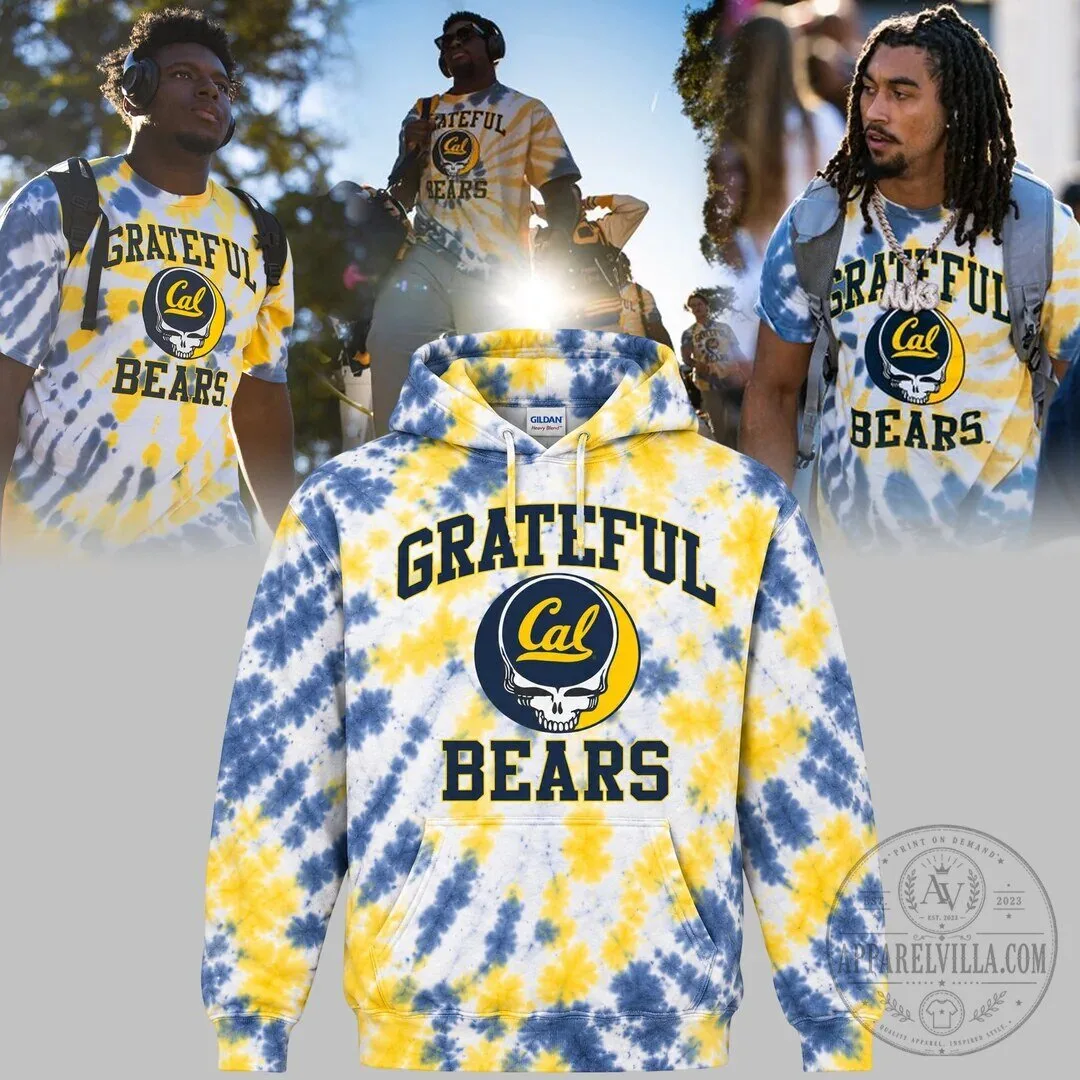 California Golden Bears Hoodie in Tie-Dye with Grateful Dead Artwork