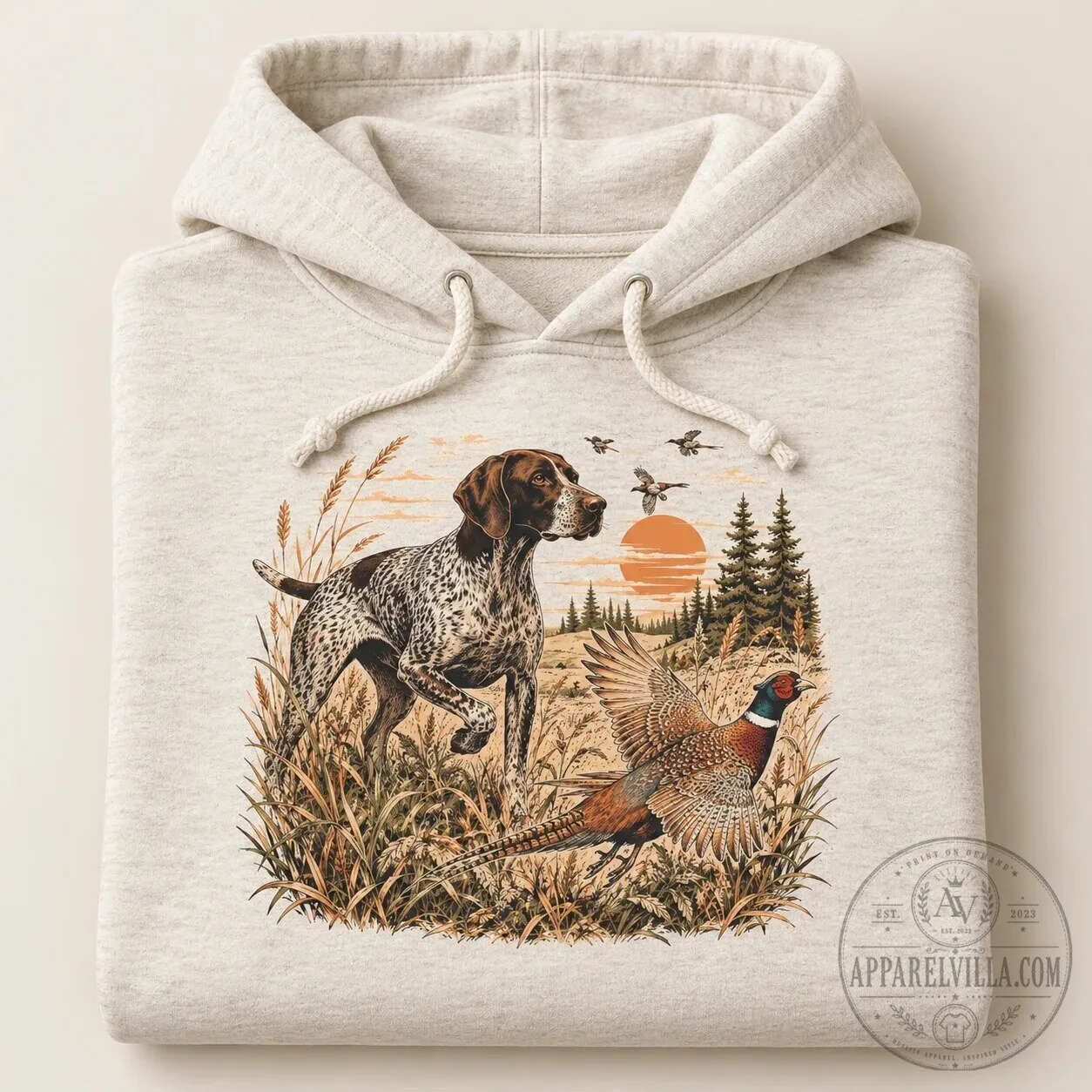 Pheasant Hunting German Shorthaired Pointer Dog Hoodie