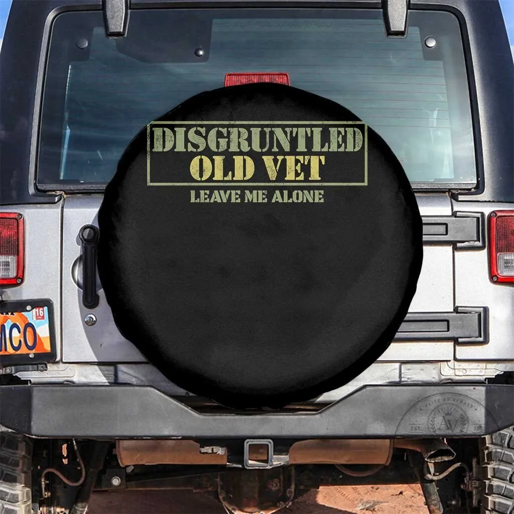 Disgruntled Old Veteran Leave Me Alone Spare Tire Cover